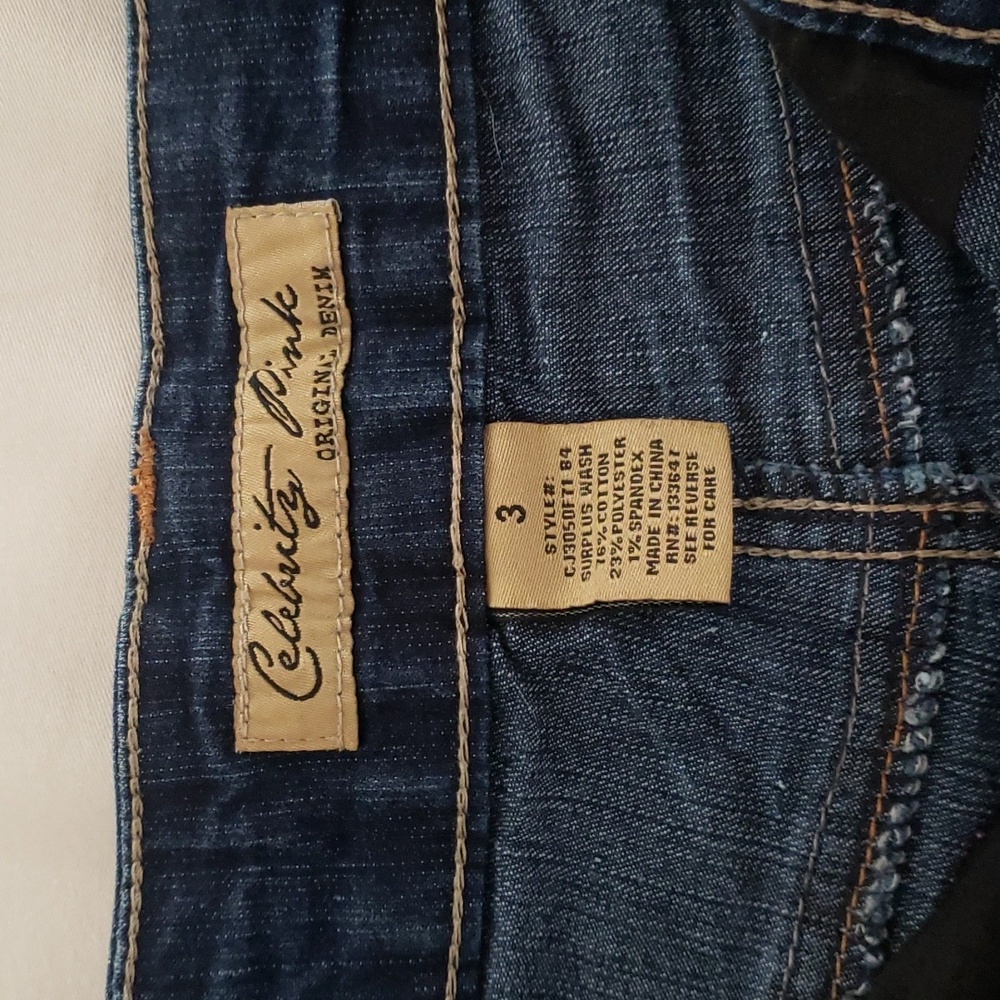 Celebrity Pink Blue Jean Shorts Classic Style - Picture 3 of 4